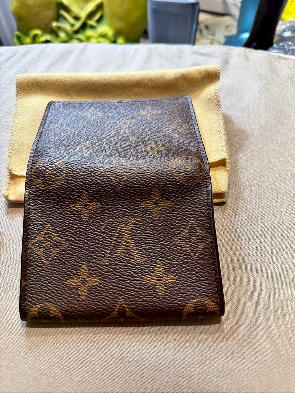 Louis Vuitton Card Holder Monogram Wallet in Brown